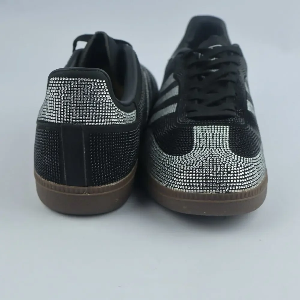 adidas Samba OG Rhinestone Black Silver Women's - IH9052 Size 11